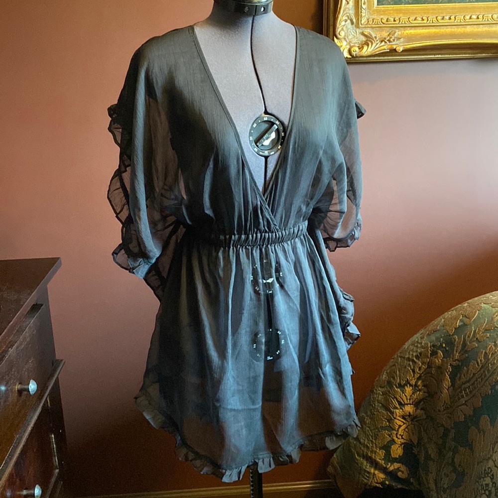 NWOT! Rare! VS Swim Very Sexy Sheer Open Back Cover Up - Picture 2 of 6